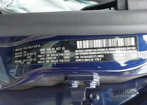 2020 Jeep Renegade Sport Fwd из США, поврежденный, VIN ZACNJAAB2LPL16603